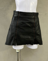 JUNIOR GAULTIER LEATHER MINI SKIRT - XS