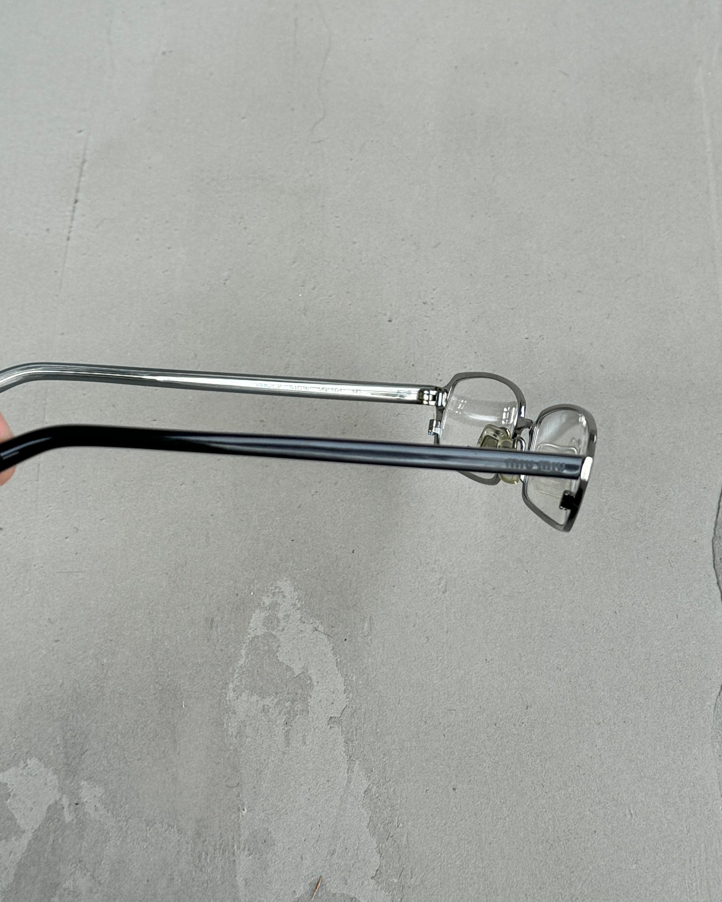 MIU MIU CLEAR LENS SILVER BAYONETTA EYE GLASSES