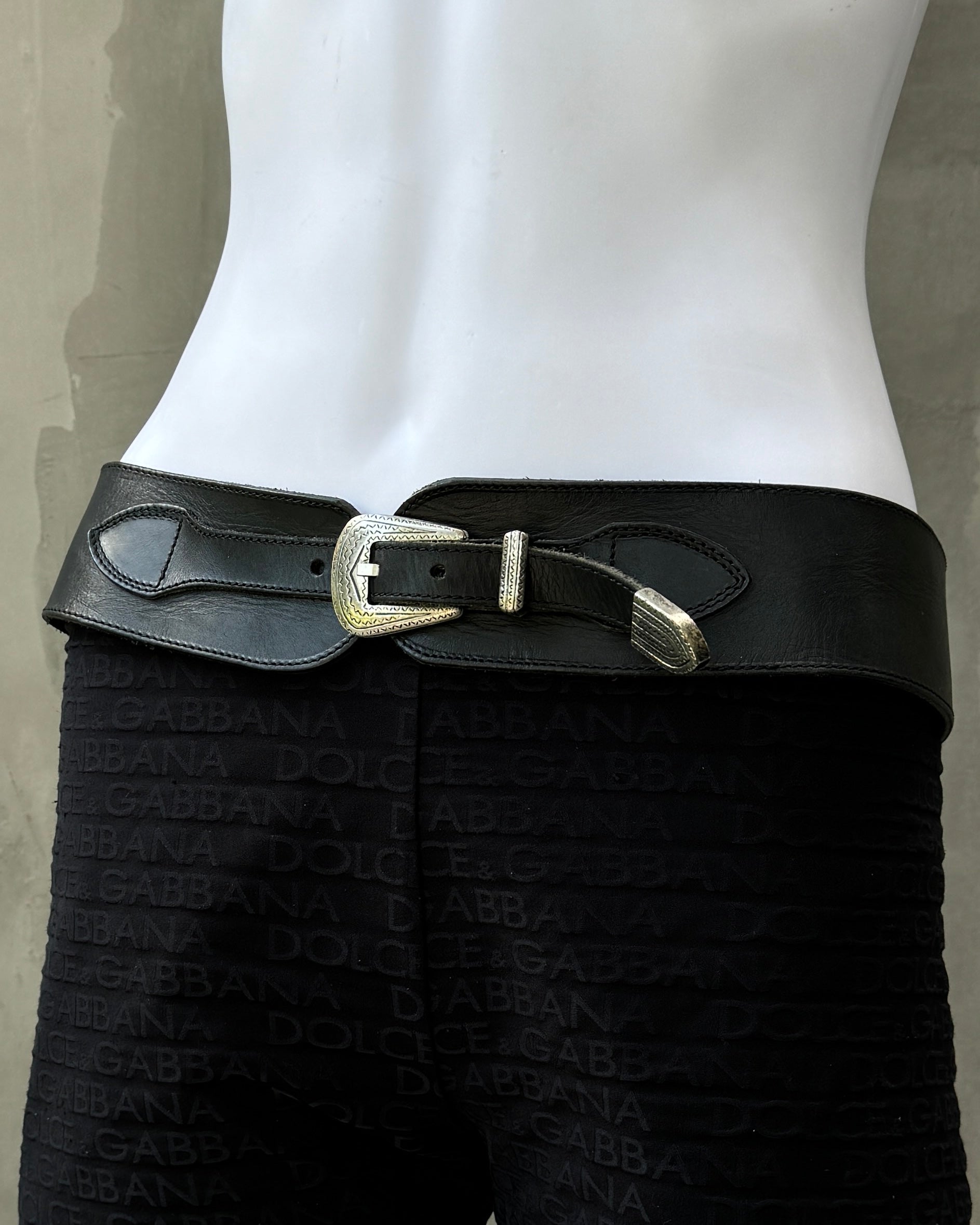 KENZO WESTERN LEATHER BELT - M