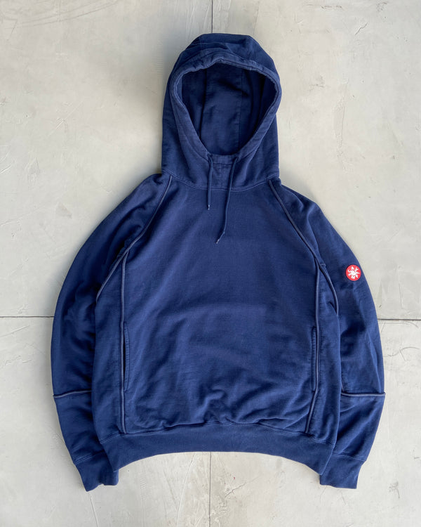 CAV EMPT HEAVYWEIGHT PIPED BLUE HOODIE - L