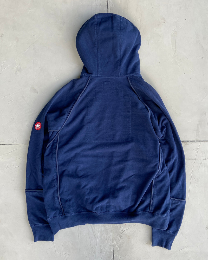 CAV EMPT HEAVYWEIGHT PIPED BLUE HOODIE L BAD MOUTH