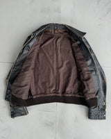 80'S WASHED LEATHER JACKET - S/M