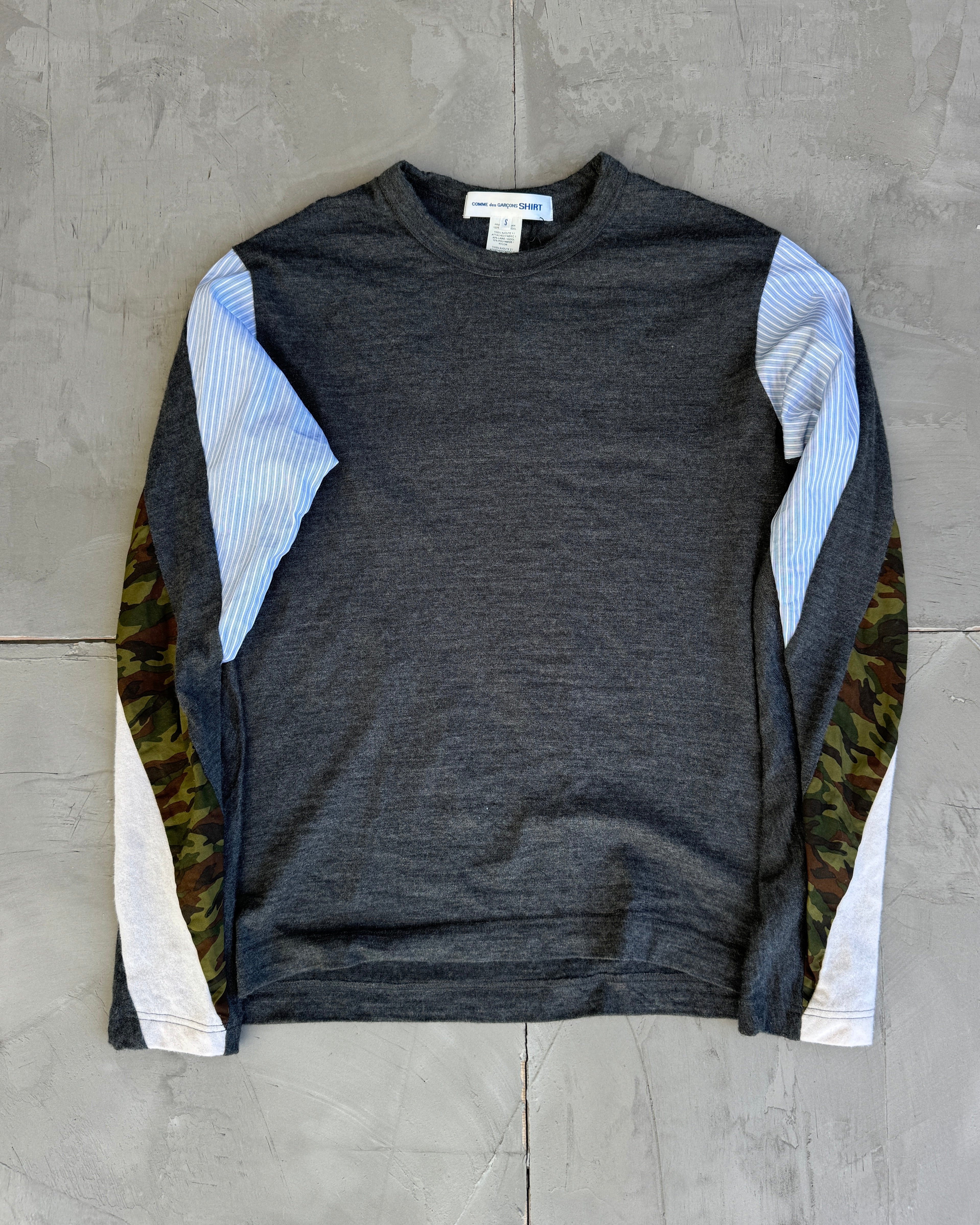 Comme des Garcons SHIRT Wool Patchwork Camo Top - S