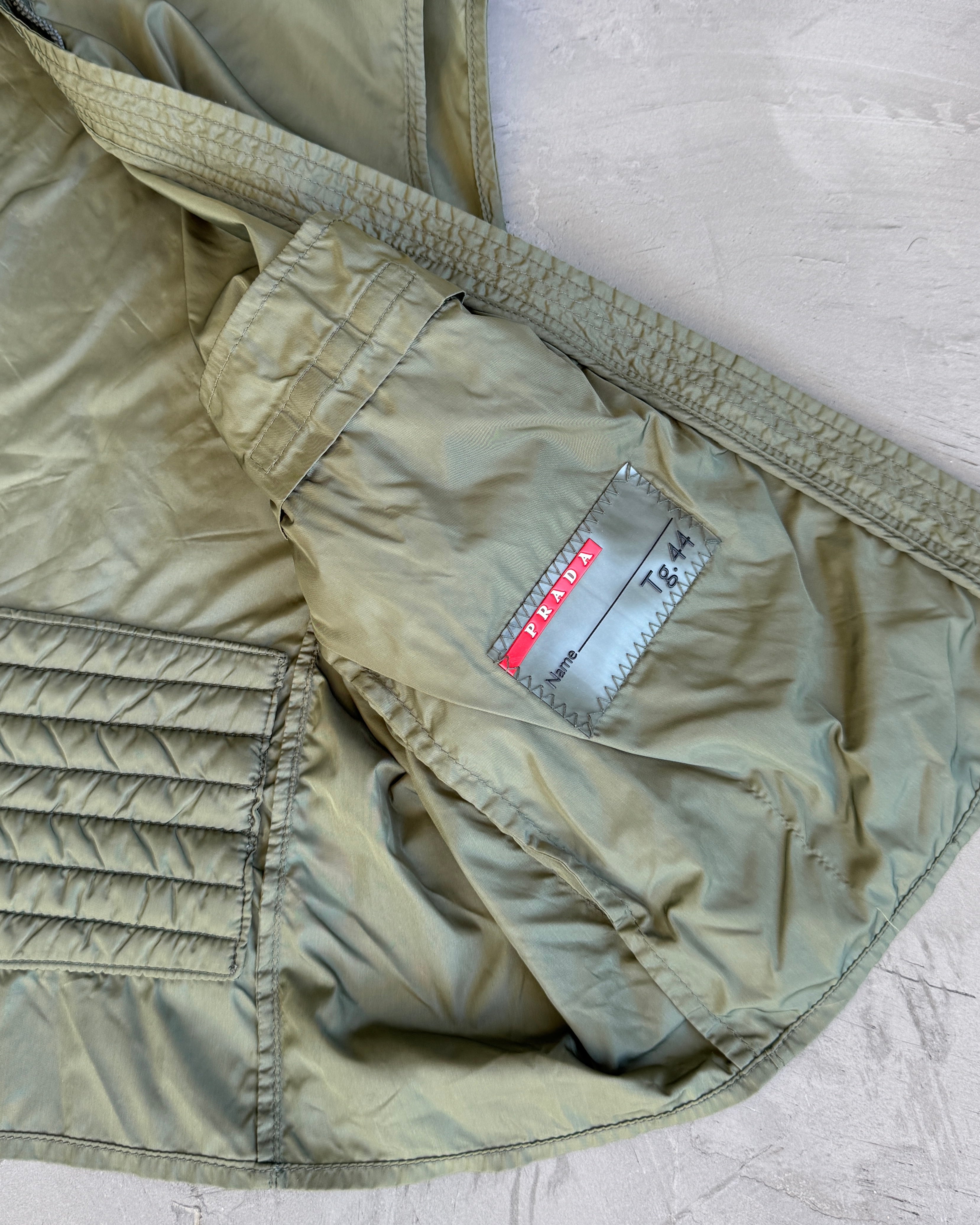 Prada Sport SS00 Nylon Hooded Vest - M