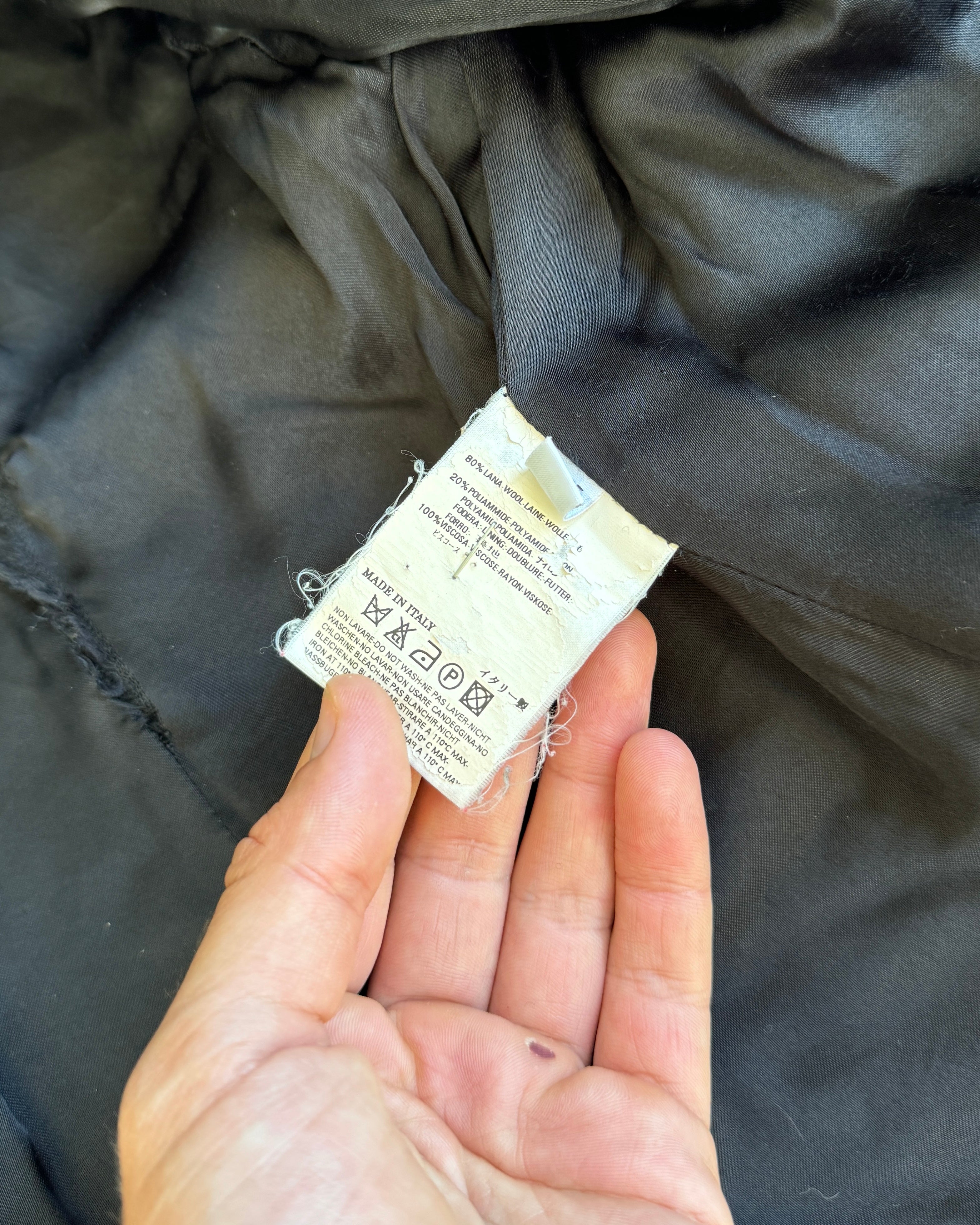 Maison Margiela MM6 Wool Asymmetric Button Up Jacket - L