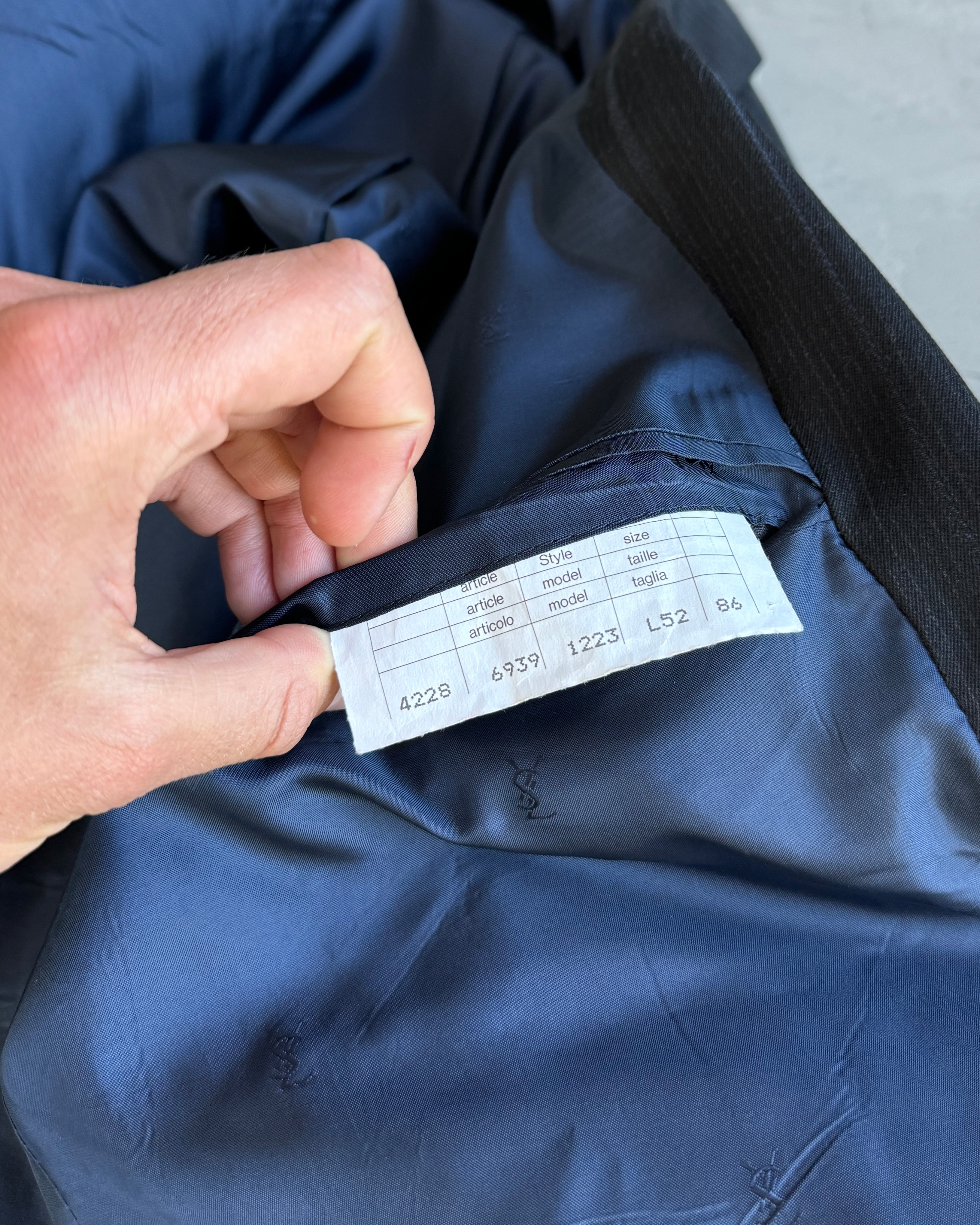 Yves Saint Laurent Pour Homme FW1986 Pinstripe Suit - L