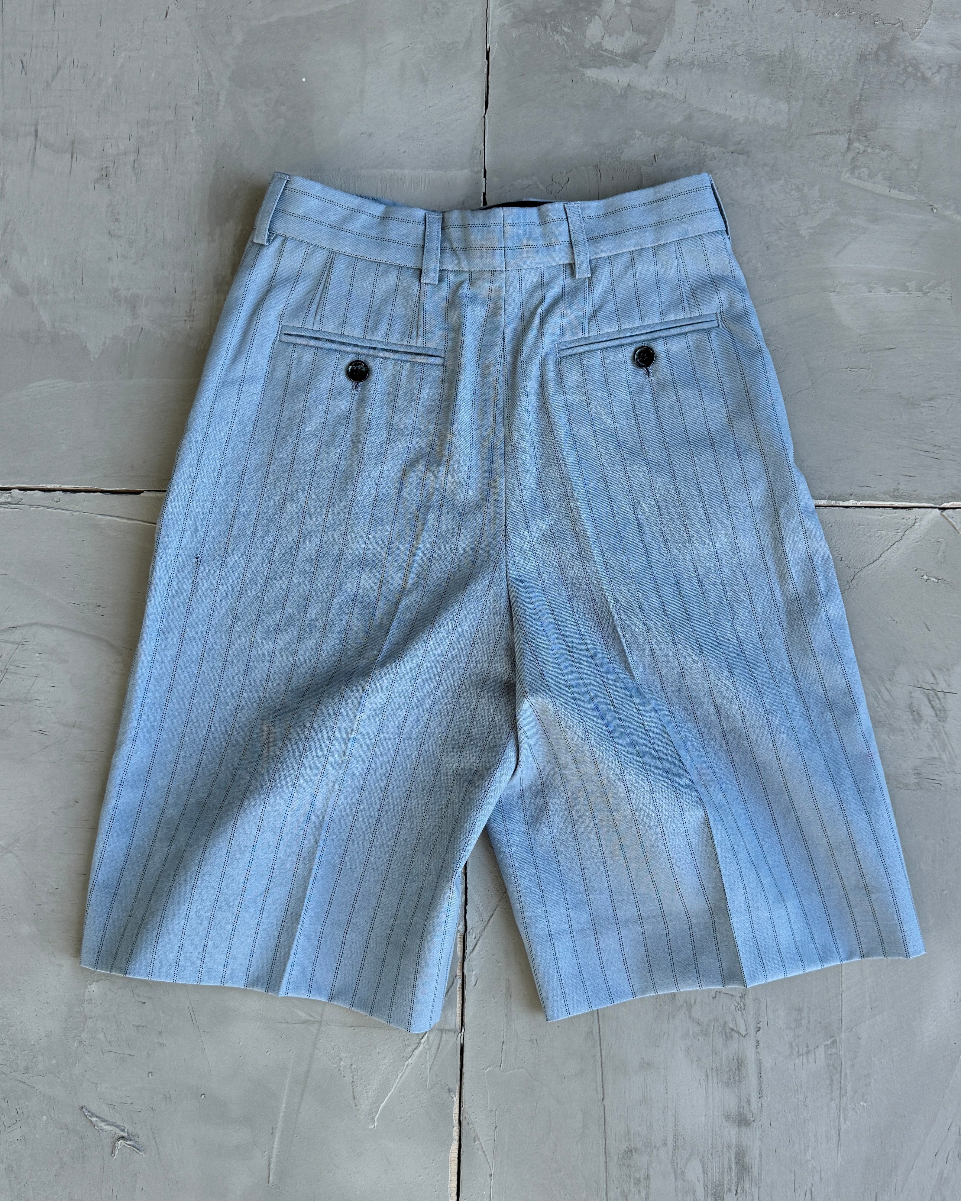 Acne Studios Wide Leg Pinstriped Shorts - W26