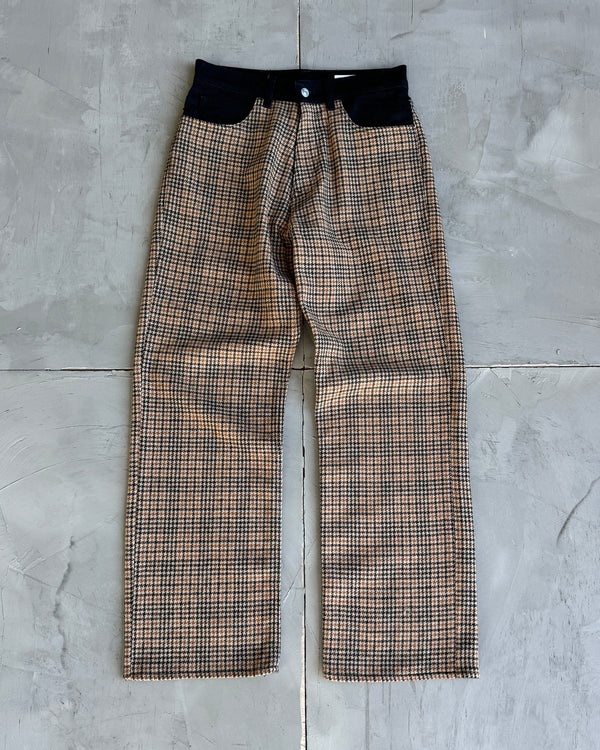 Our Legacy Third Cut Houndstooth Check Wide Leg Trousers - M