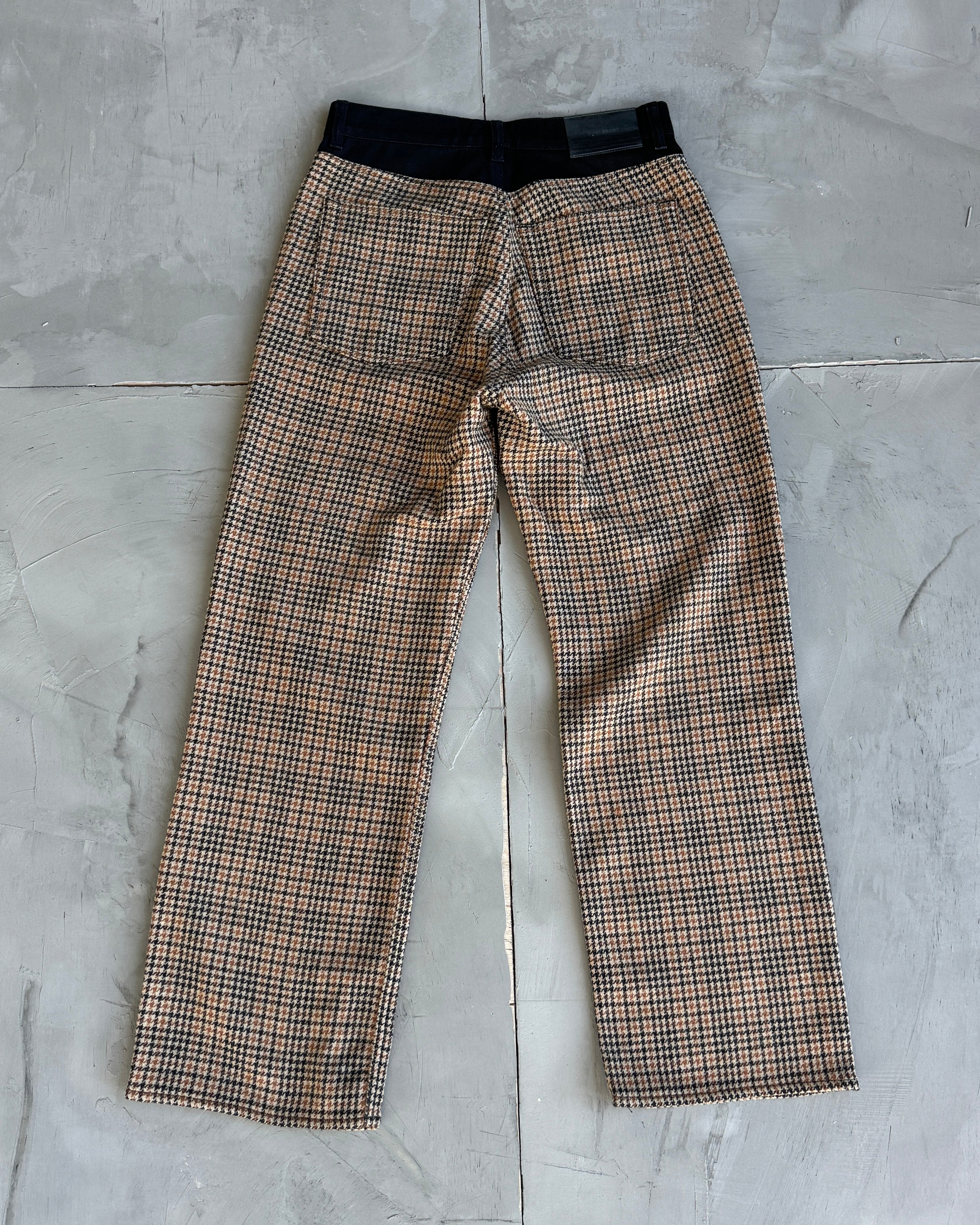 Our Legacy Third Cut Houndstooth Check Wide Leg Trousers - M