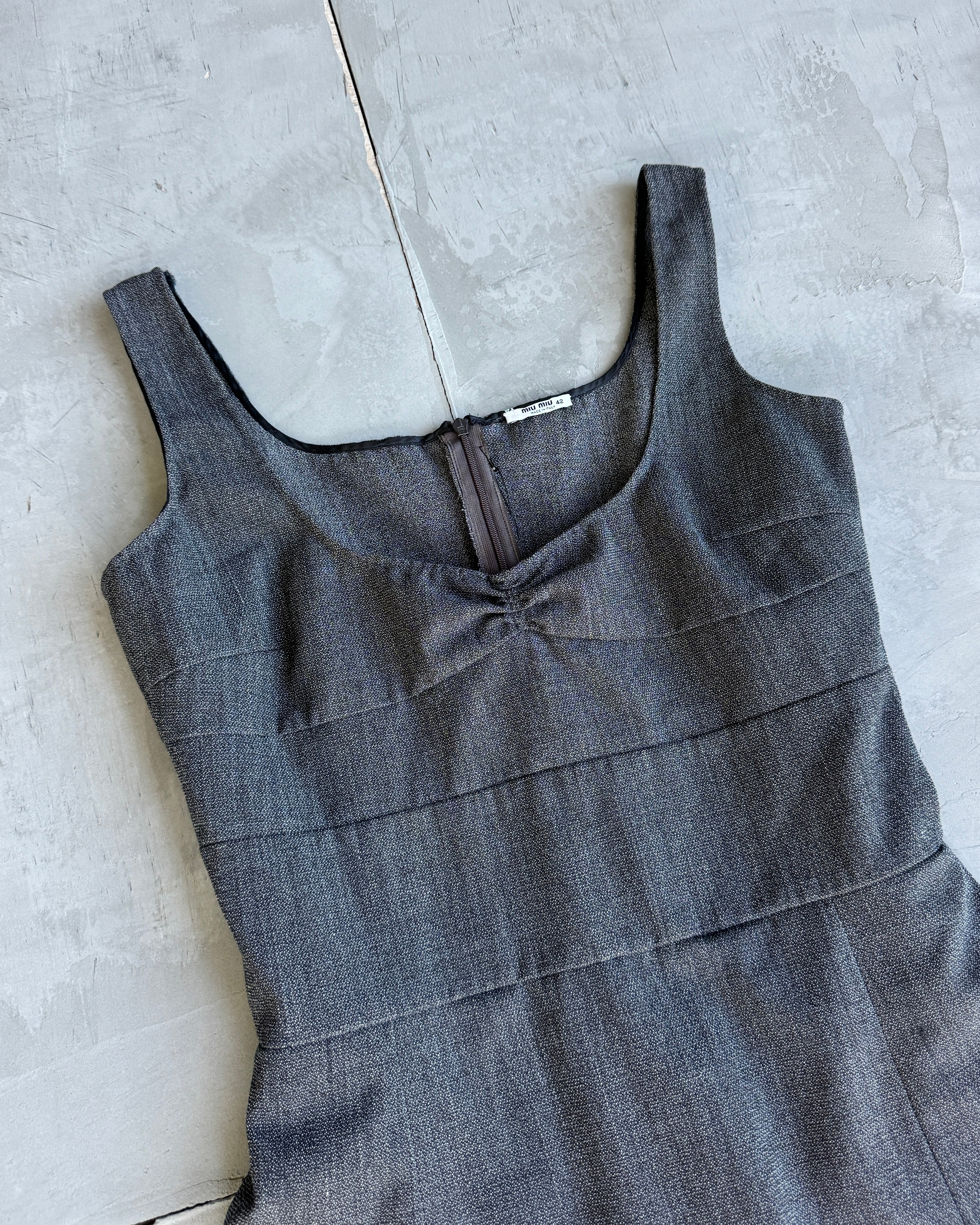 Miu Miu Wool Midi Prep Dress