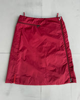 PRADA SPORT RED NYLON SKIRT - M