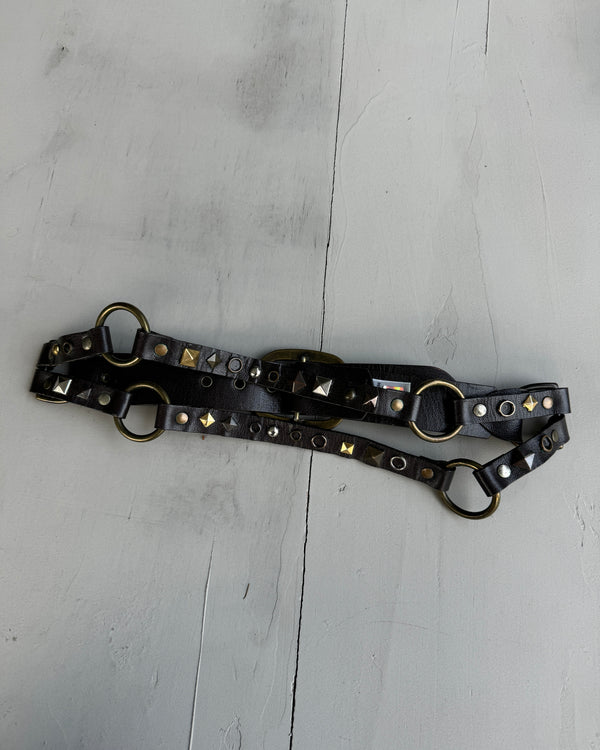 DOLCE & GABBANA STUDDED LEATHER BELT