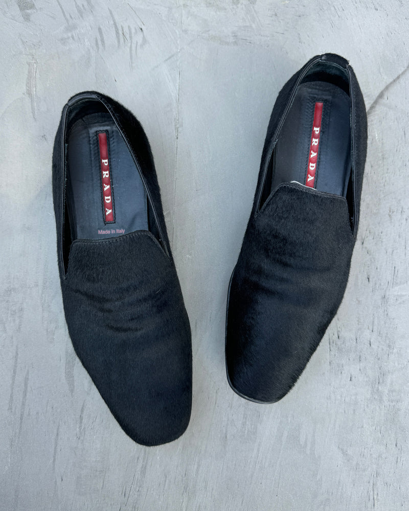 Prada Ponyhair Leather Slip-On Loafer - UK 5