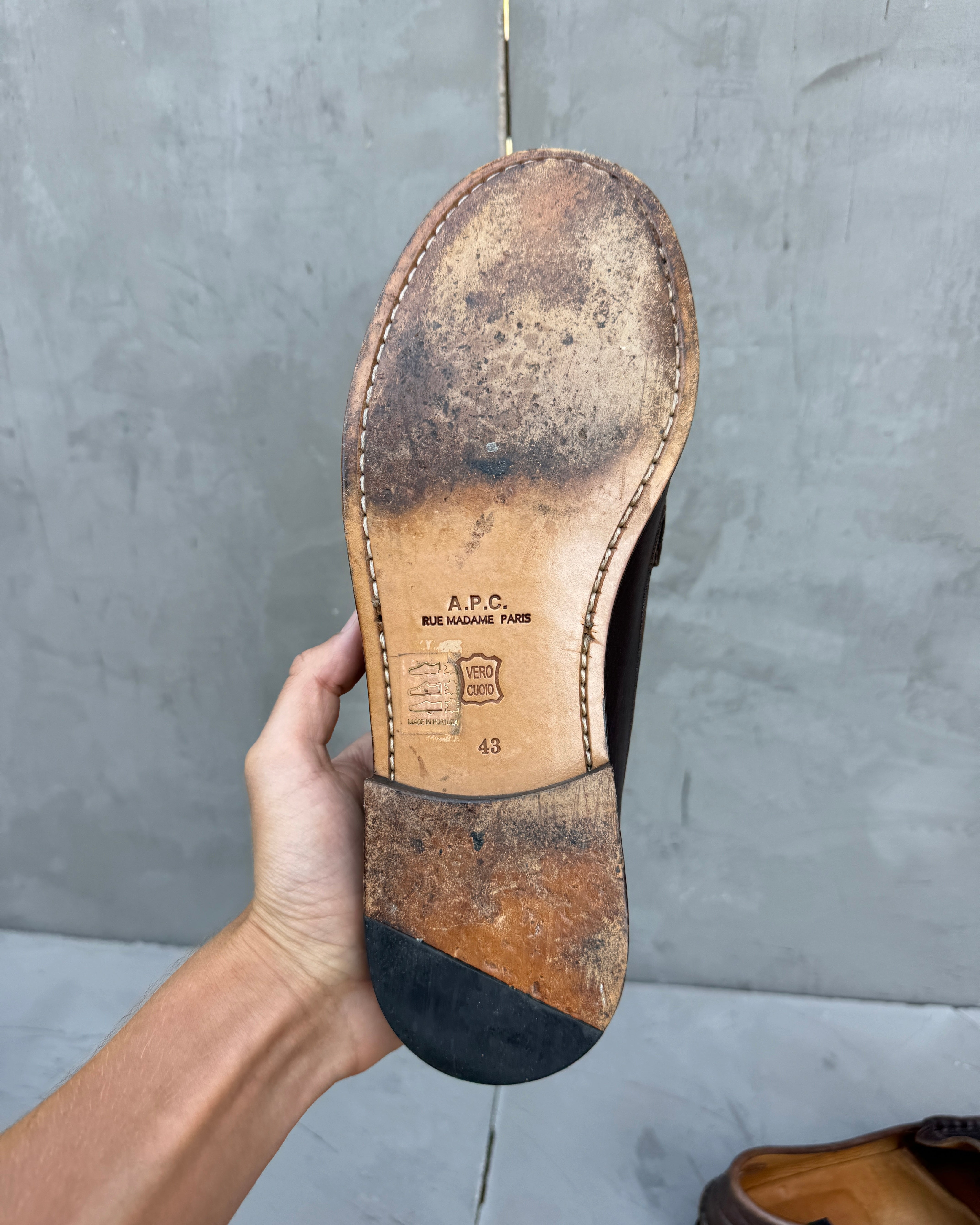 APC Brown Leather Loafers - UK 9