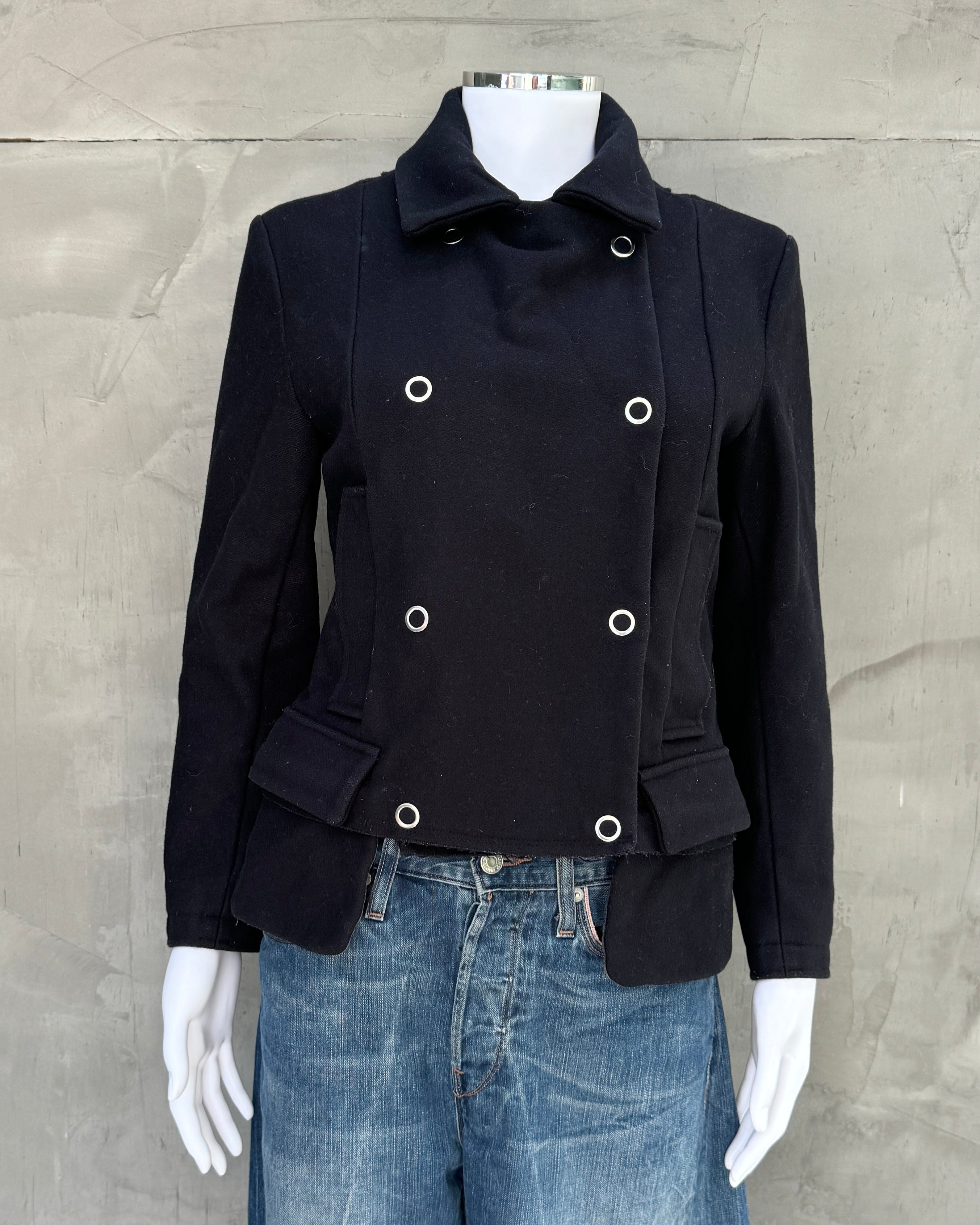 Maison Margiela MM6 Wool Asymmetric Button Up Jacket - L