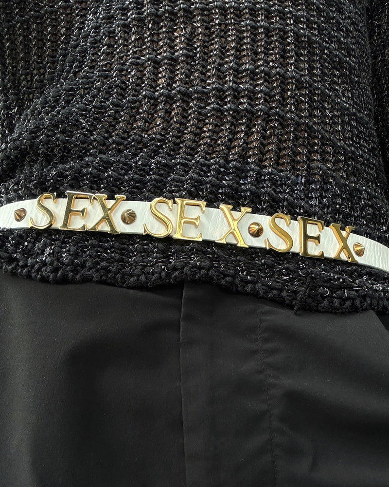 DOLCE AND GABBANA D&G SS03 LEATHER 'SEX' BELT