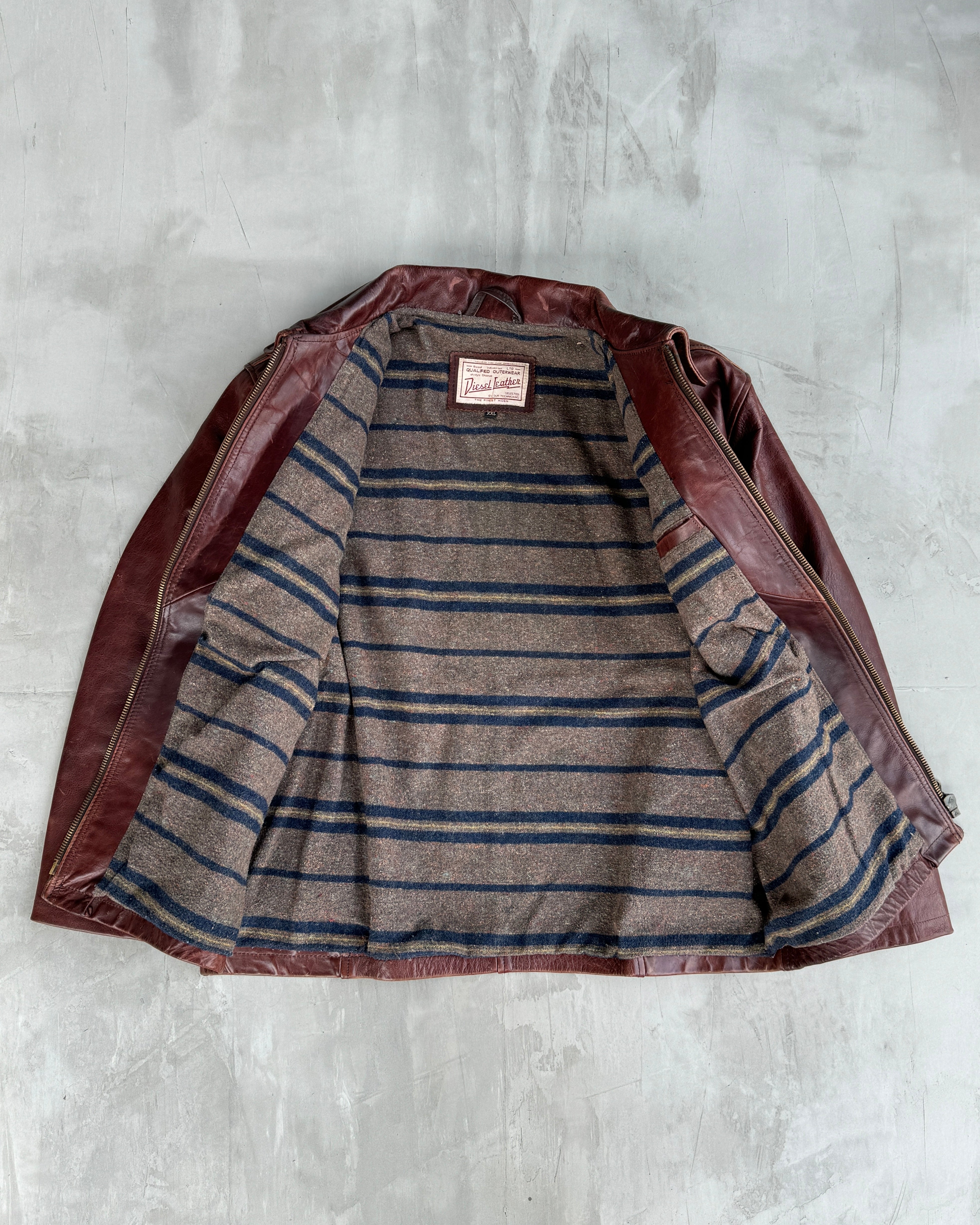 DIESEL 80'S LEATHER JACKET - XXL