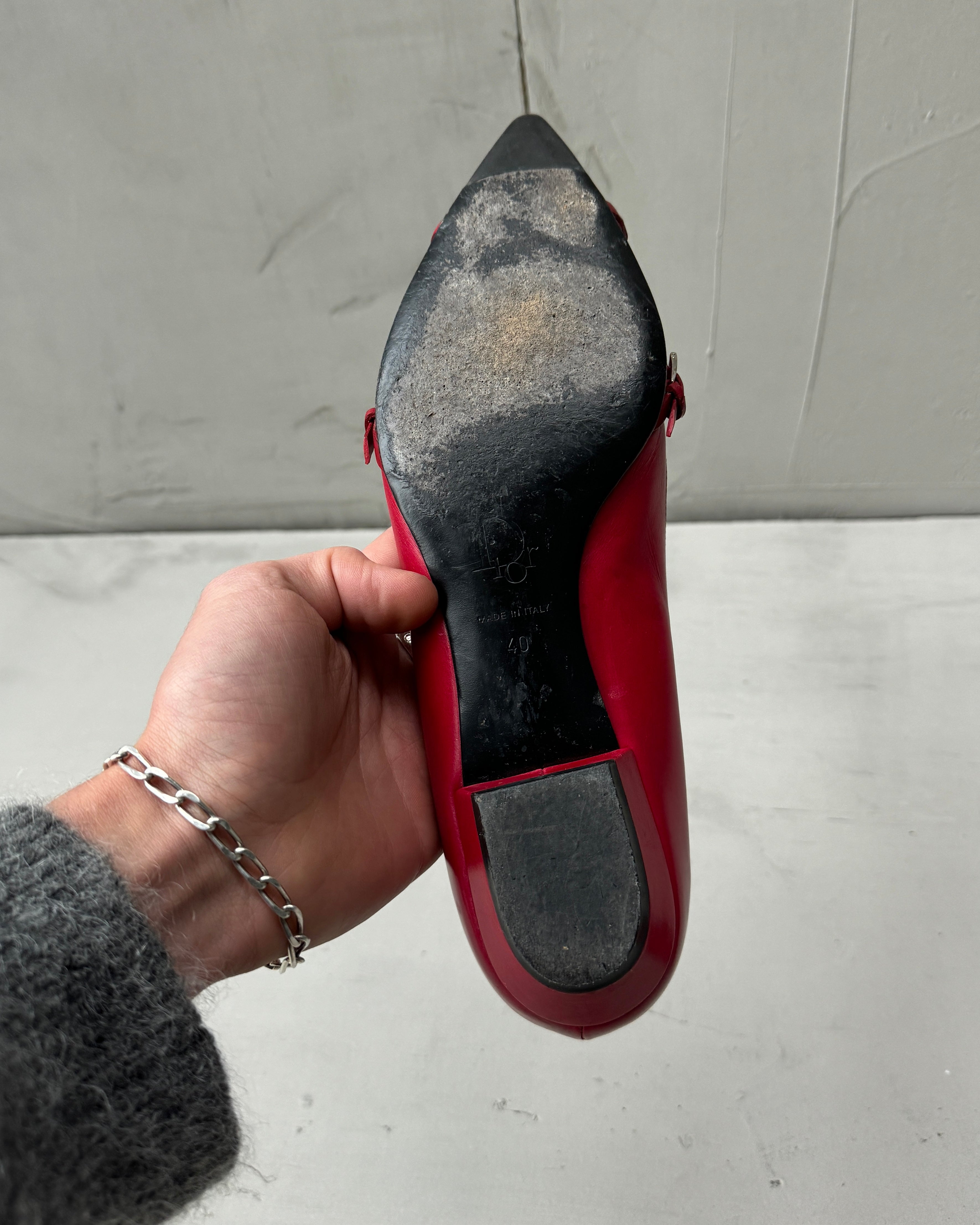 CHRISTIAN DIOR BY GALLIANO FW2003 BONDAGE FLATS - EU 40