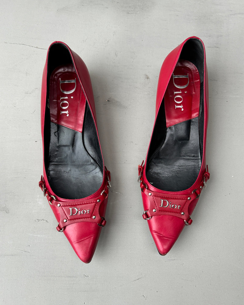 CHRISTIAN DIOR BY GALLIANO FW2003 BONDAGE FLATS - EU 40