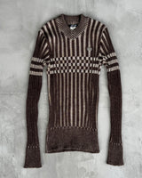 DIESEL 2000'S RIBBED KNIT SWEATSHIRT - M