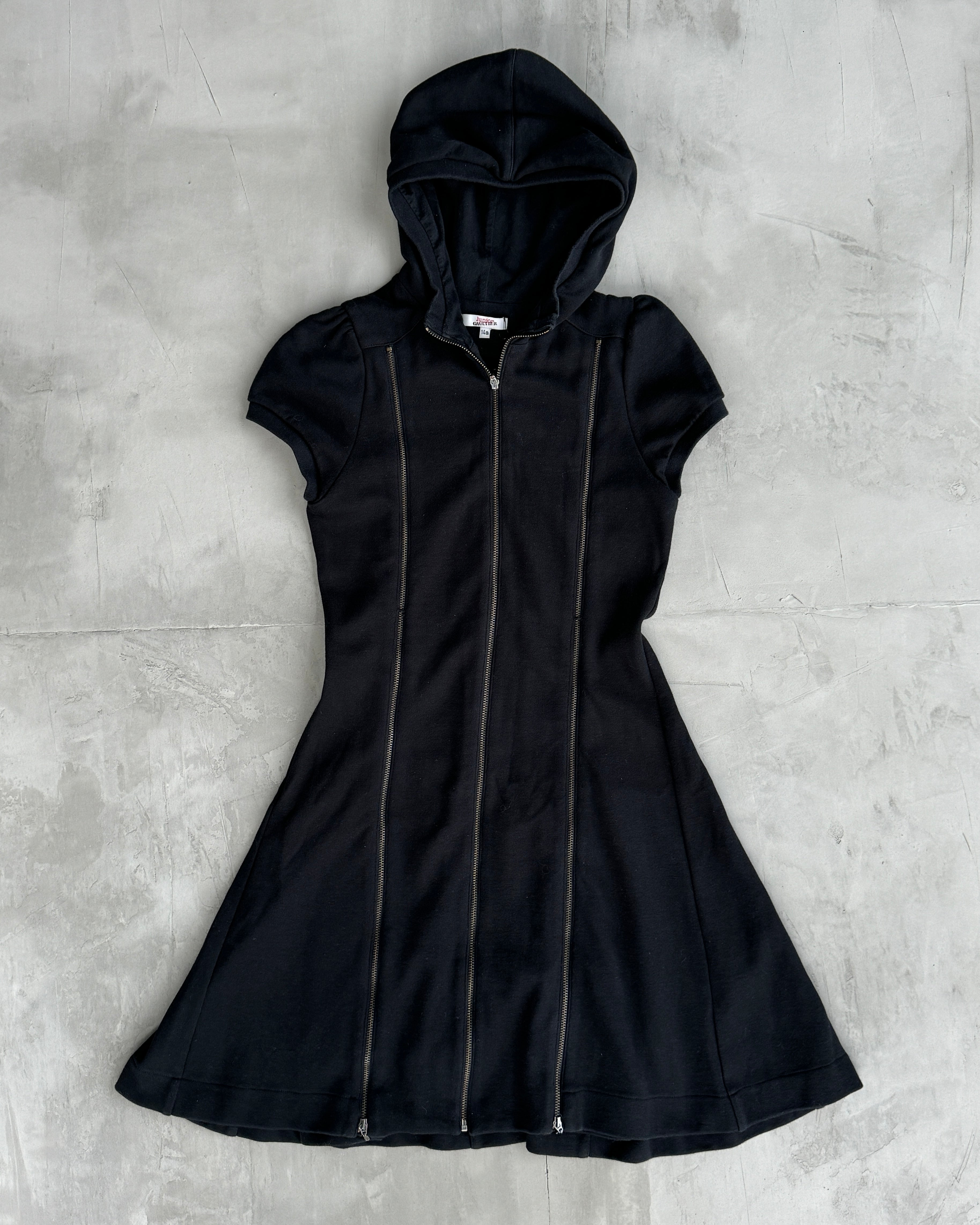 JUNIOR GAULTIER HOODED ZIPPER DRESS - S