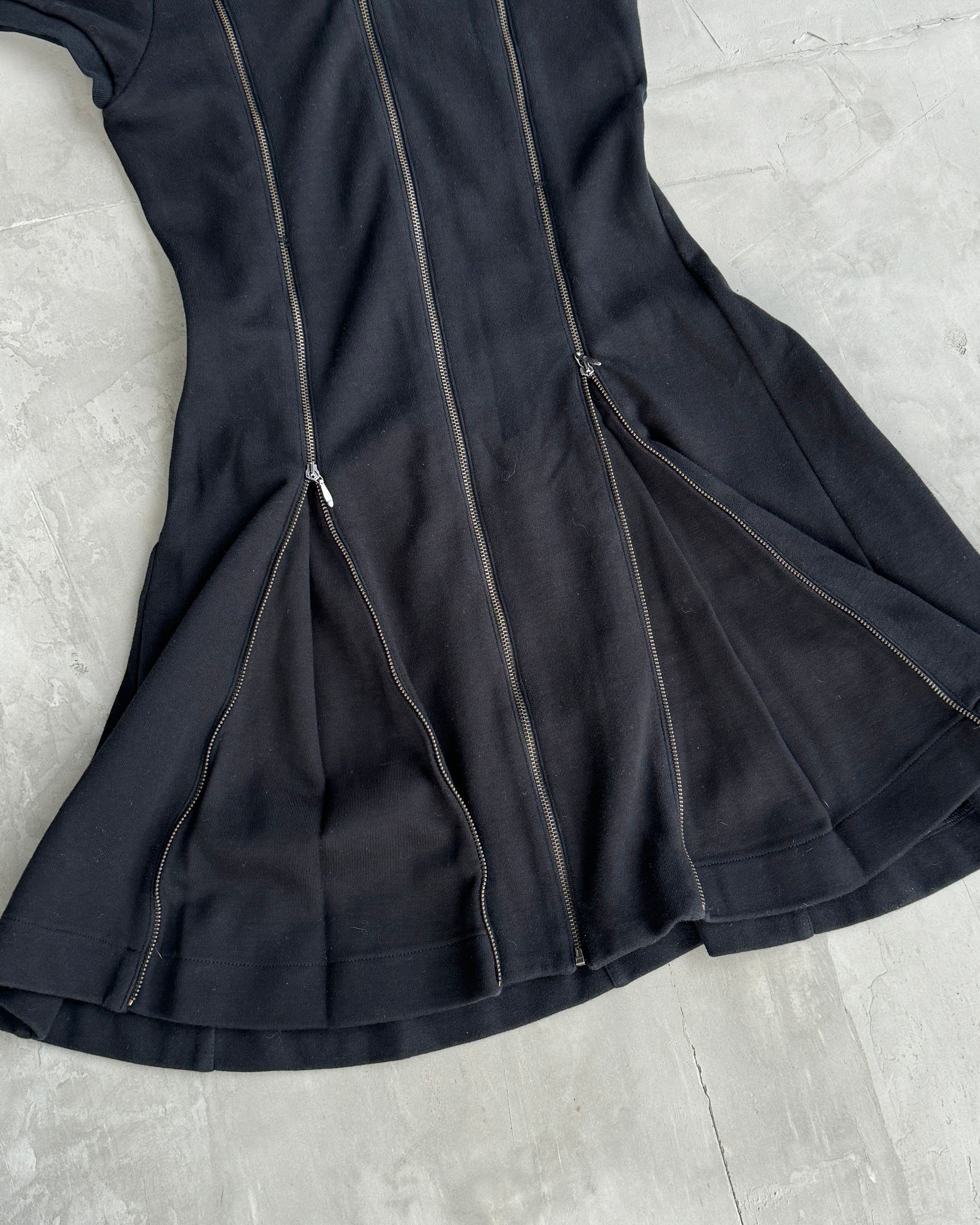 JUNIOR GAULTIER HOODED ZIPPER DRESS - S