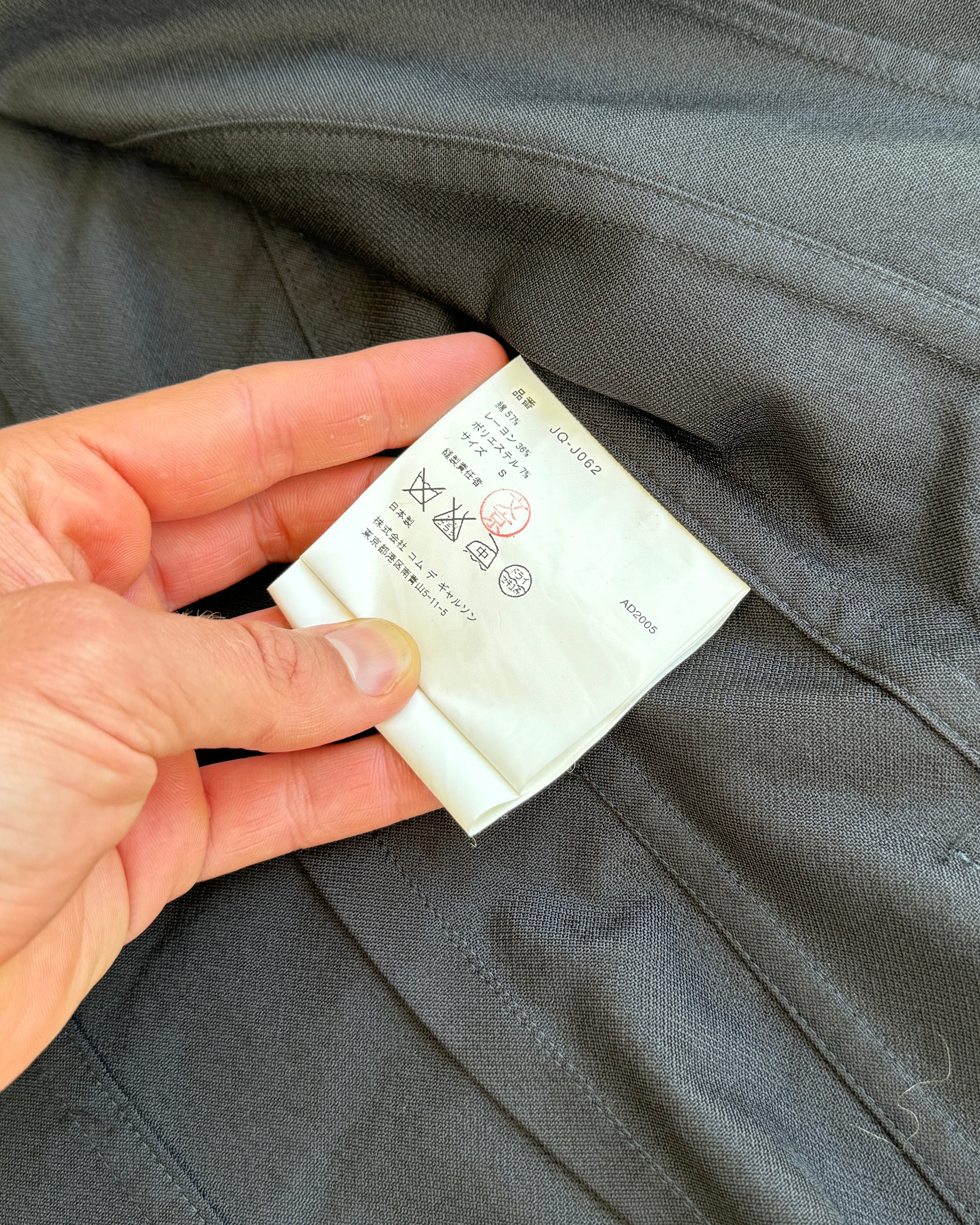 JUNYA WATANABE COMME DES GARCONS AW05 ASYMMETRIC BLAZER JACKET - S