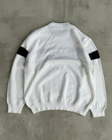 DIESEL 2000'S SPELL OUT LOGO KNIT SWEATSHIRT - XL