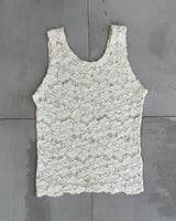 FLORAL LACE MESH VEST TOP - S