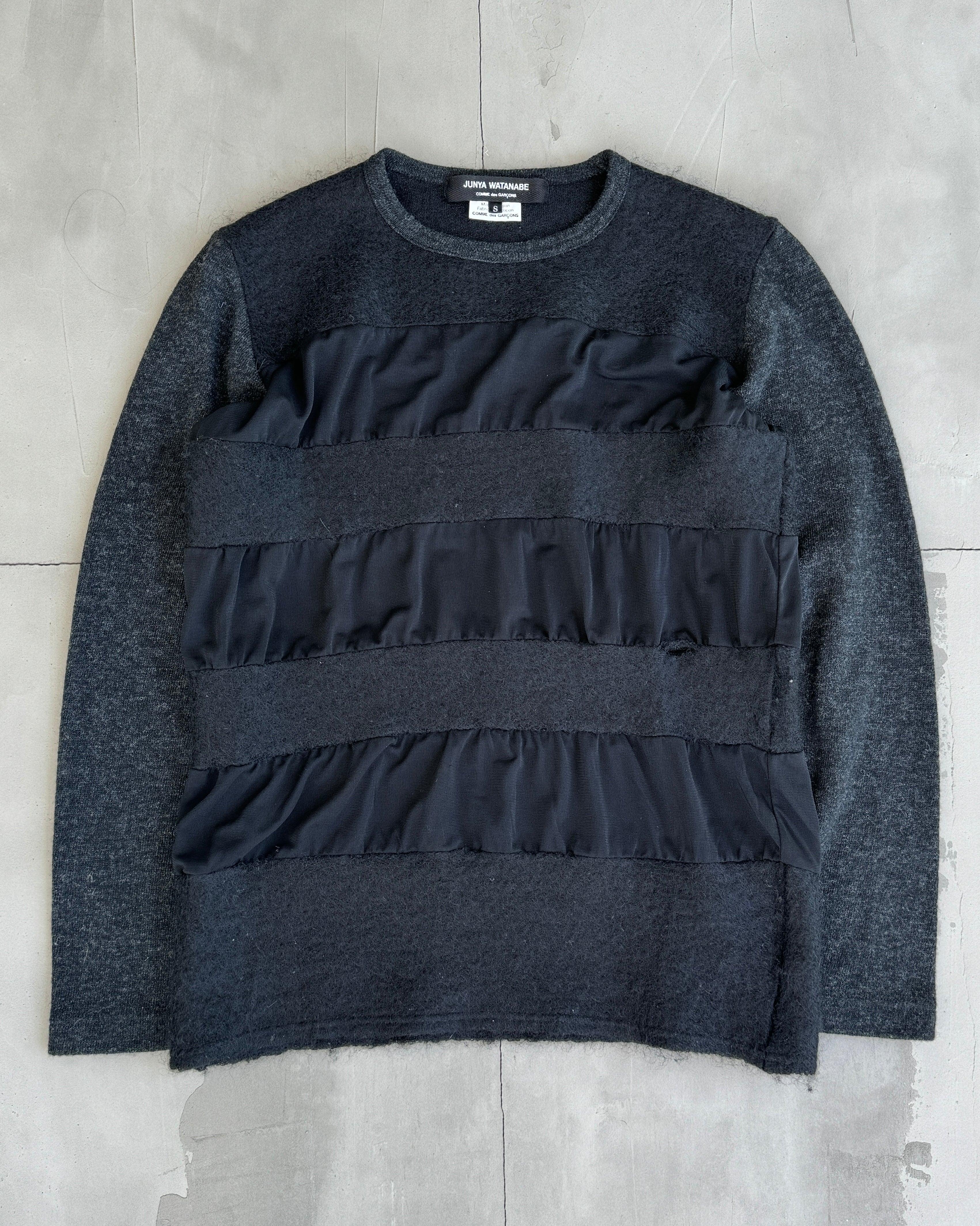 JUNYA WATANABE MOHAIR AND MESH SWEATSHIRT - S