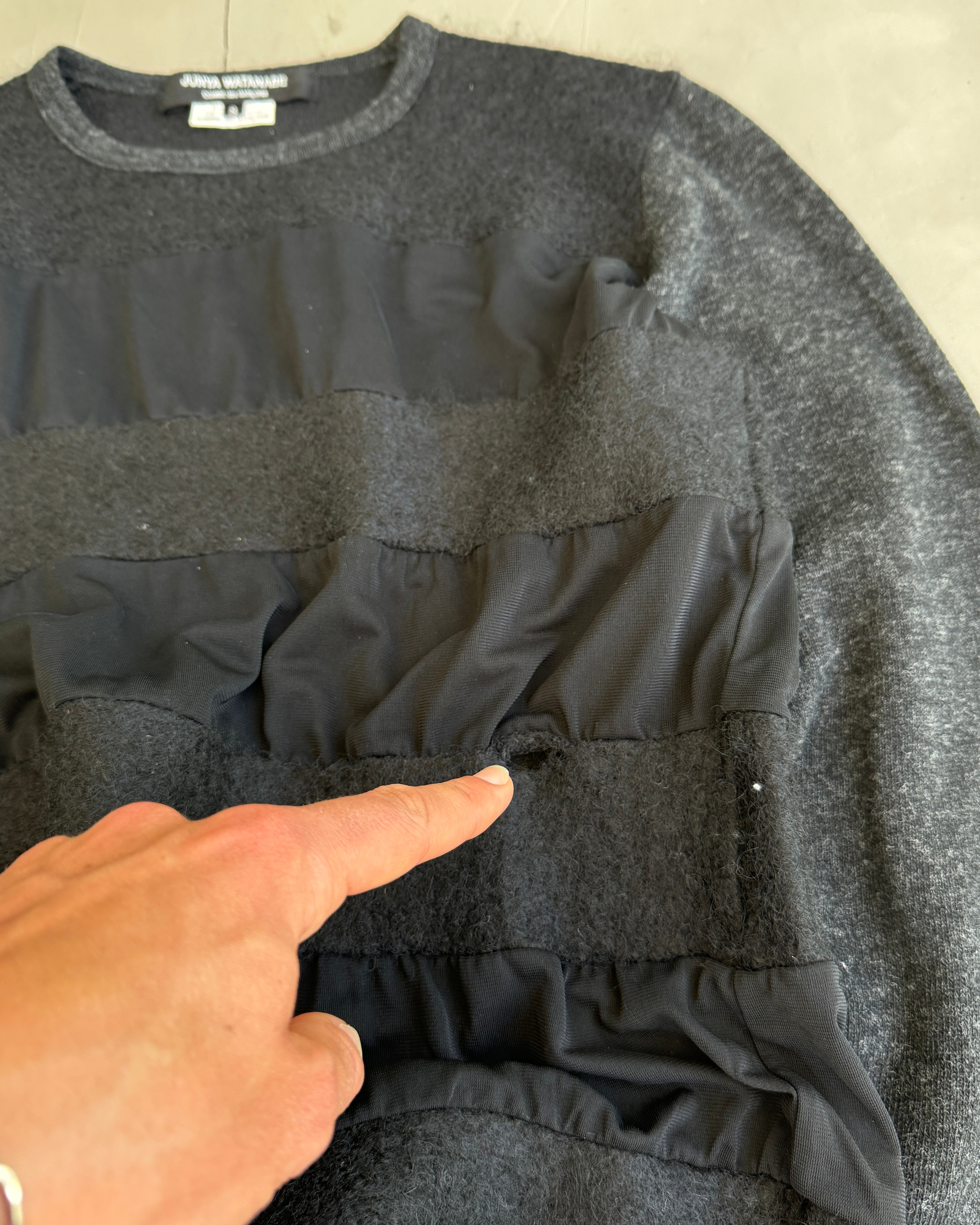 JUNYA WATANABE MOHAIR AND MESH SWEATSHIRT - S