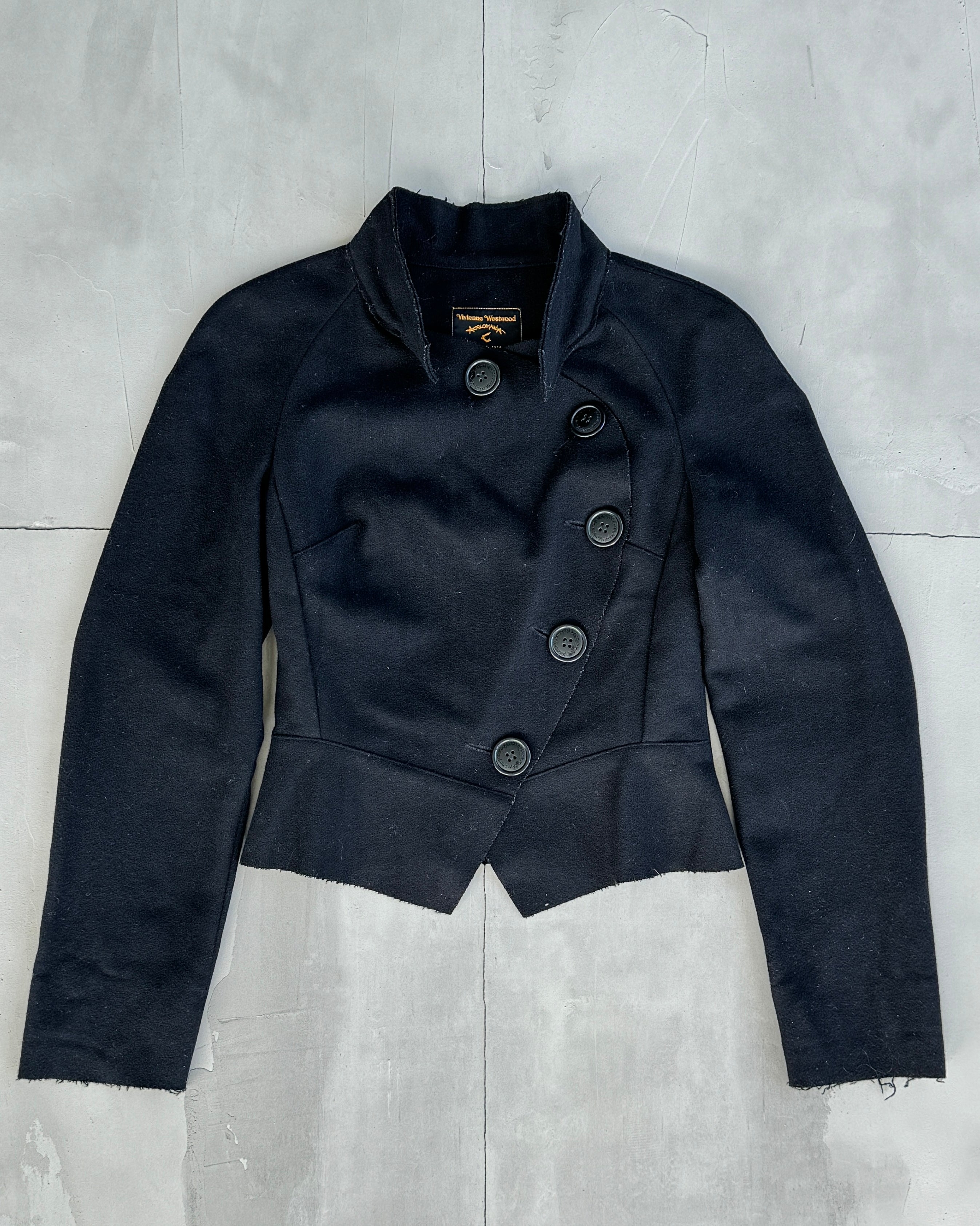 VIVIENNE WESTWOOD ANGLOMANIA ASYMMETRIC BUTTON UP JACKET - S