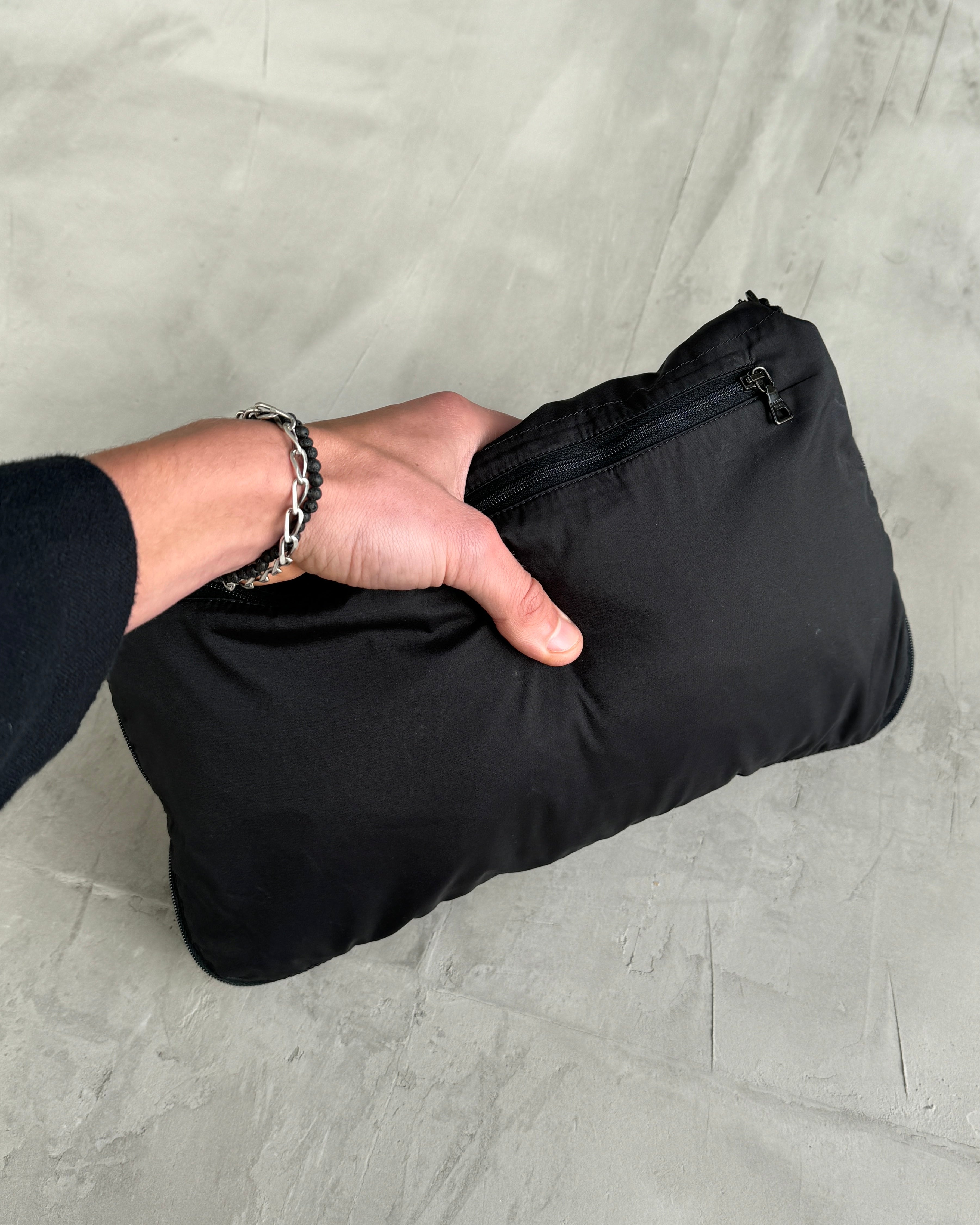 PRADA 2-IN-1 TRANSFORMABLE NYLON JACKET - XL