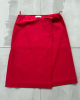 PRADA BLAZER & WRAP SKIRT 2-PIECE RED SUIT - M