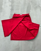 PRADA BLAZER & WRAP SKIRT 2-PIECE RED SUIT - M