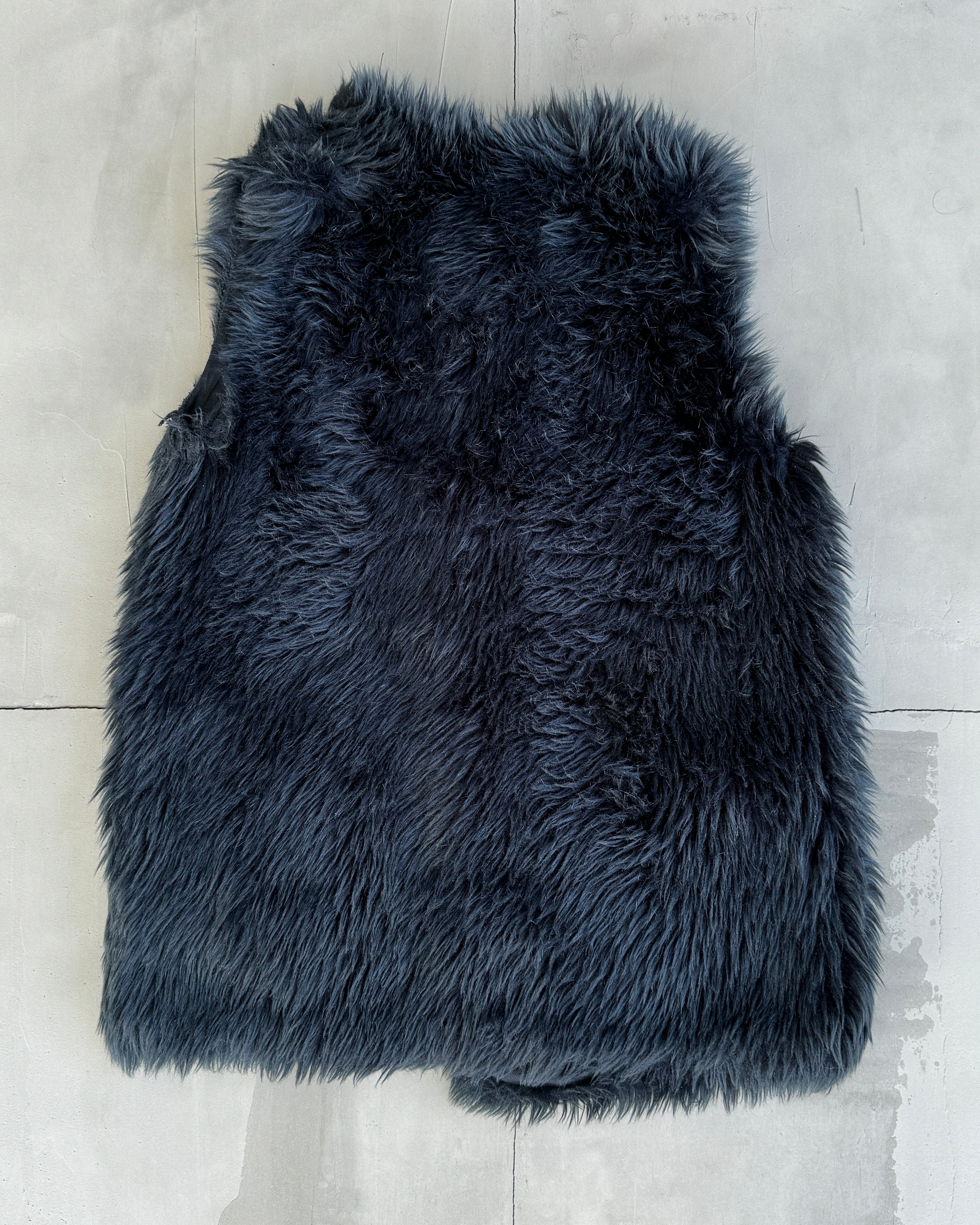 PRADA FAUX FUR WAISTCOAT - S