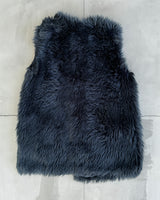 PRADA FAUX FUR WAISTCOAT - S