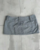 DIESEL 2000'S BUTTON UP BELTED MINI SKIRT - 32"