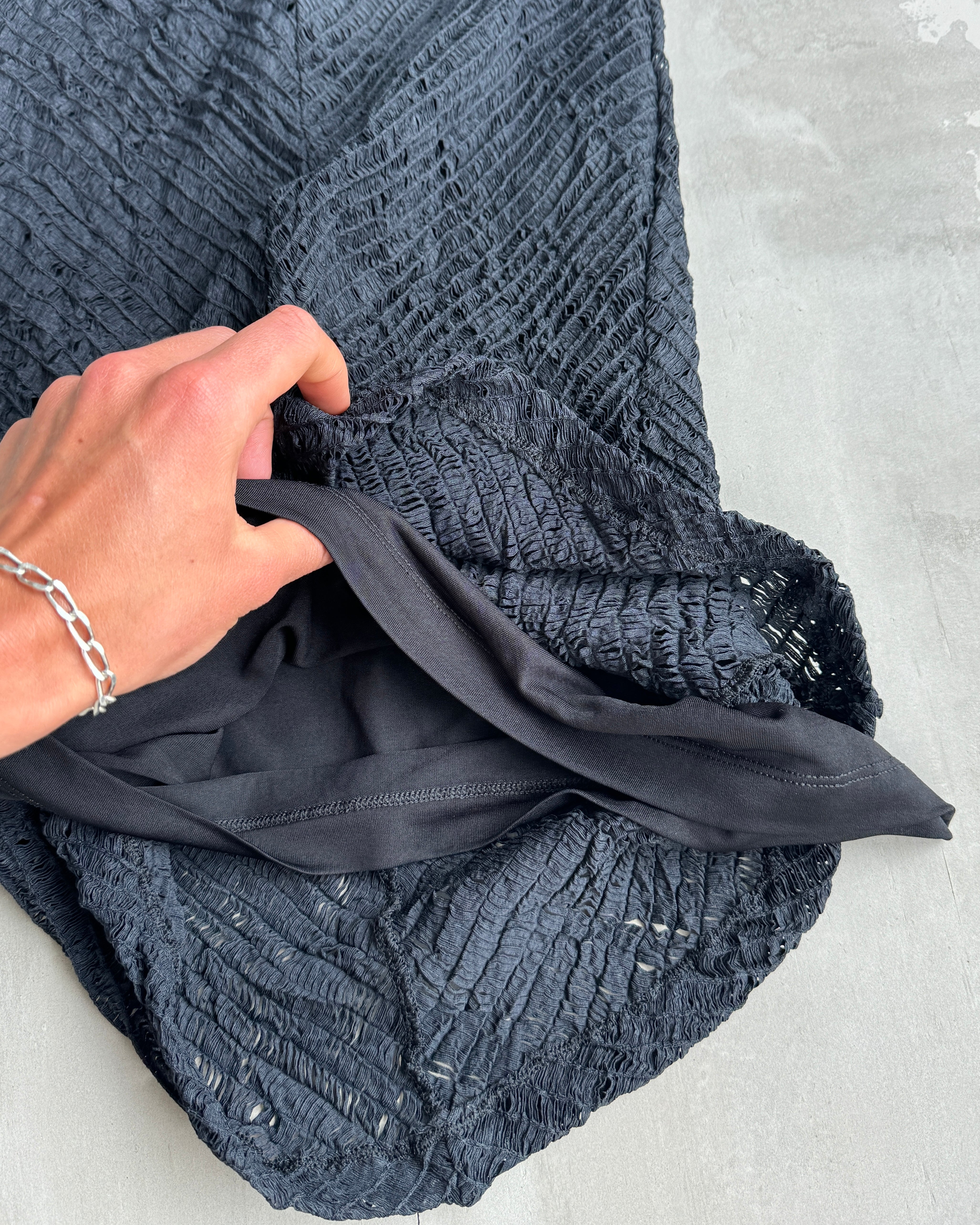 PLEIN SUD LACE BLACK MAXI DRESS - S