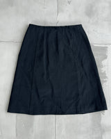 PRADA BLACK WOOL MIDI SKIRT - S