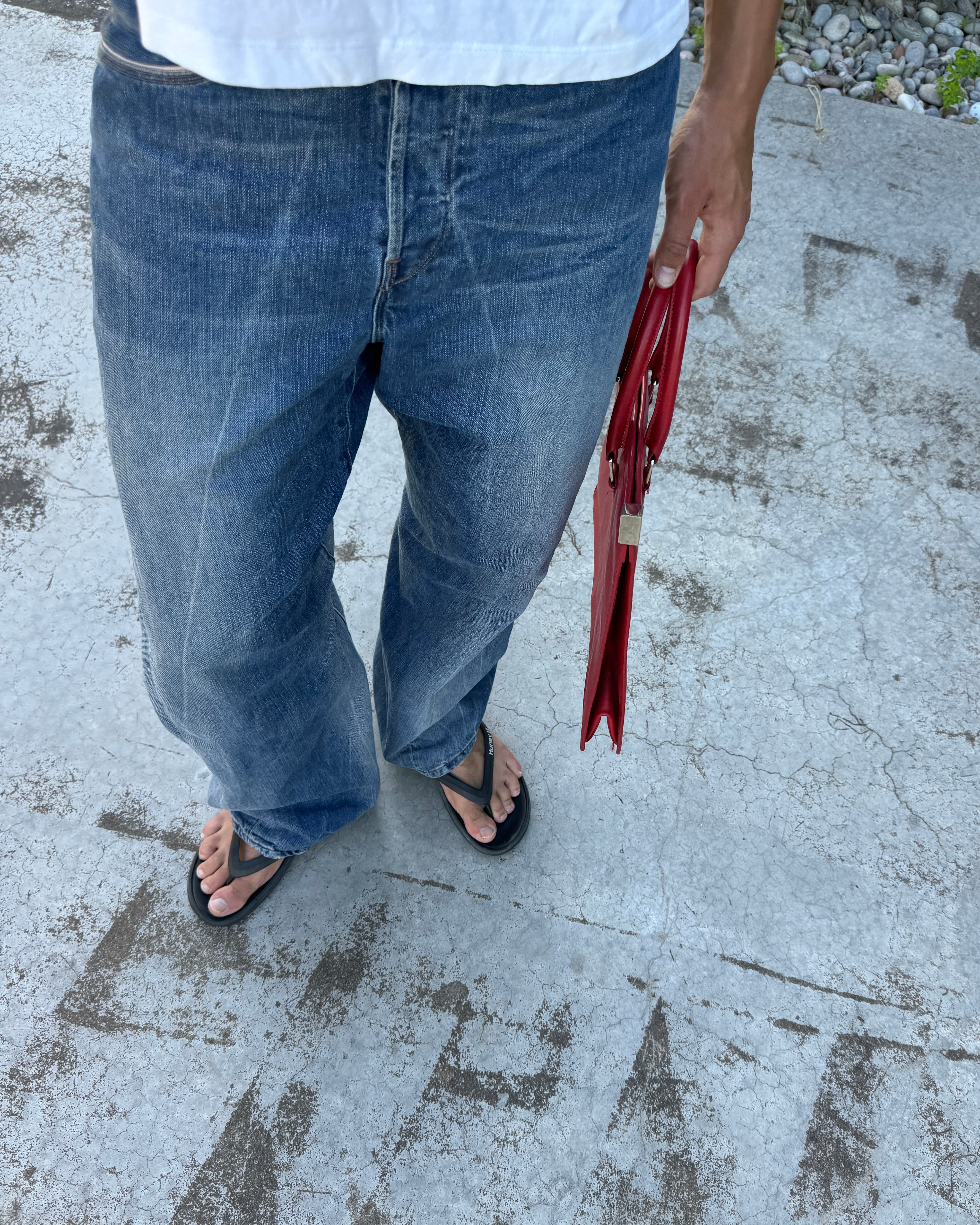 Levi’s Engineered Twisted Denim Jeans with Cinch Back Buckle