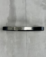 JEAN PAUL GAULTIER 90'S METAL CHROME & LEATHER BELT - M/L