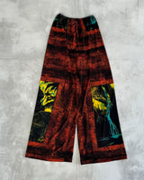 JEAN PAUL GAULTIER JPG 2000'S TROPICAL PRINT MESH TROUSER & TOP SET - S