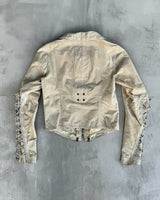 PRADA SPORT 2000'S SUEDE LACE UP JACKET - S