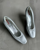 PRADA 2000'S SILVER HEELS - EU 39 / UK 6