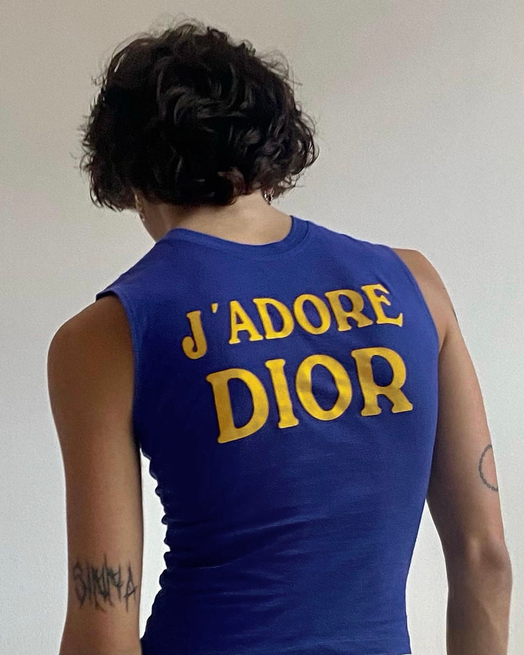 CHRISTIAN DIOR FW01 'J'ADORE DIOR' VEST TOP - S
