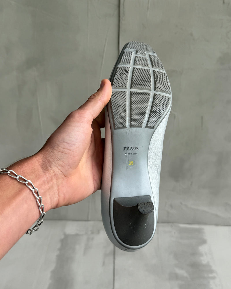 PRADA 2000'S SILVER HEELS - EU 39 / UK 6