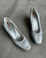 PRADA 2000'S SILVER HEELS - EU 39 / UK 6