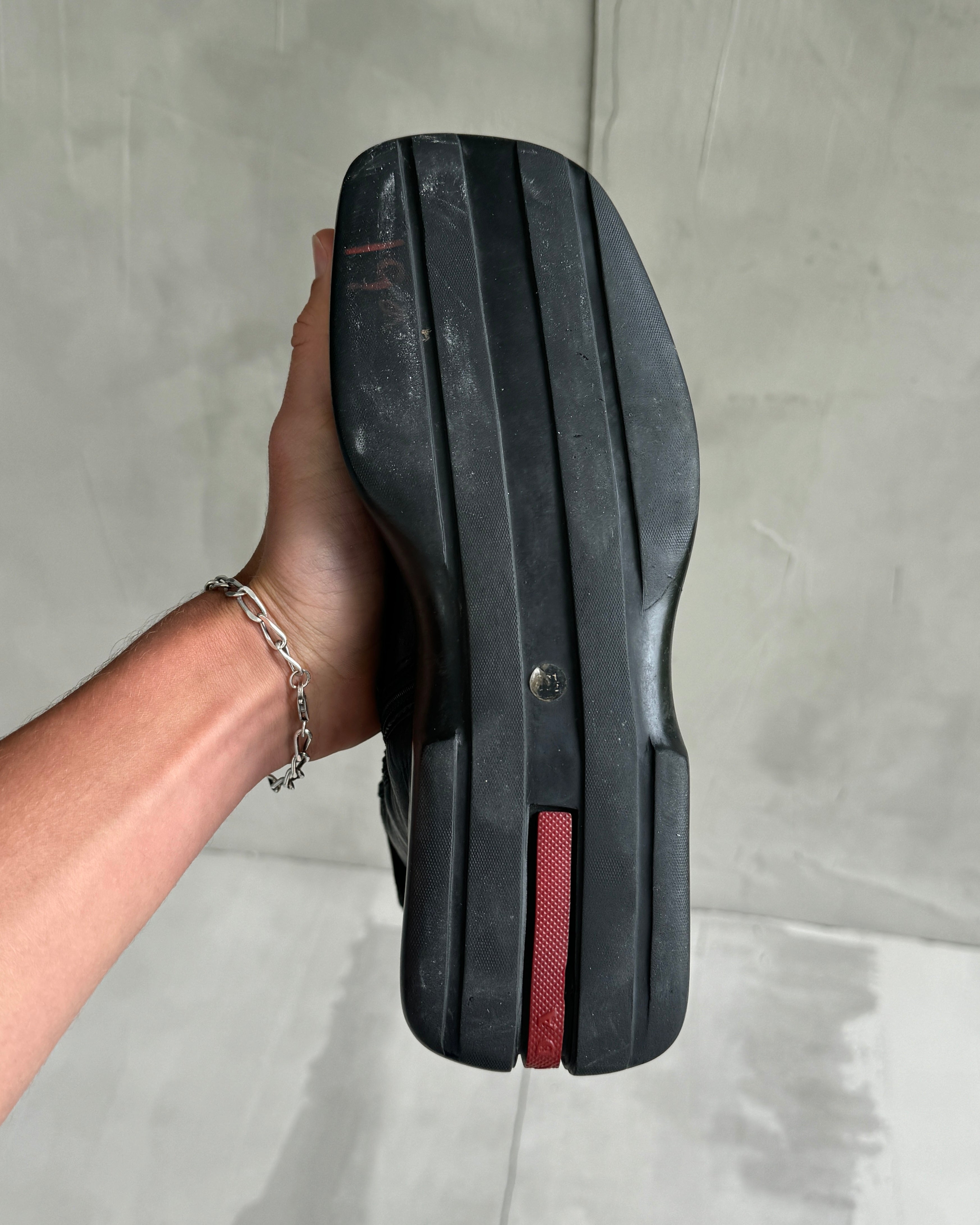 PRADA FW99 LEATHER MOTO BOOTS - EU 36.5