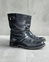 BIKKEMBERGS LEATHER WRAP BOOTS - EU 37